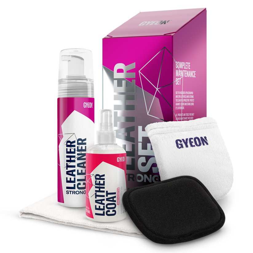 Gyeon Q2M Leather Set STRONG - sada pro hloubkovou údržbu kůže