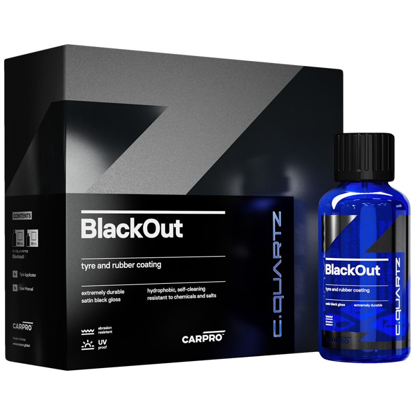Keramický povlak na pneumatiky - CARPRO CQUARTZ BlackOut - Objem: 50 ml