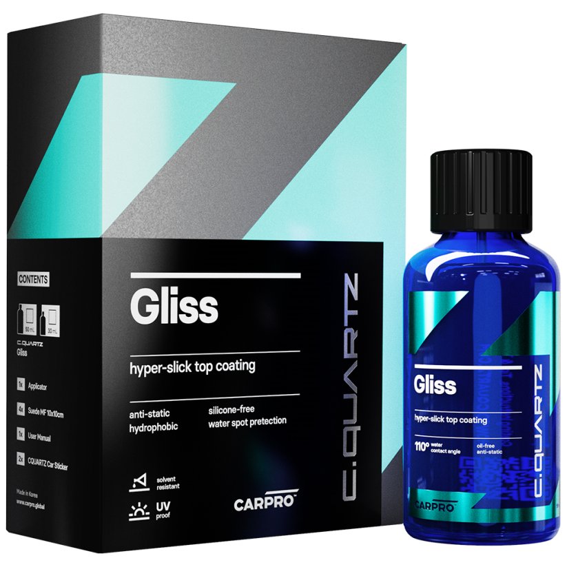 Keramický povlak - CARPRO CQUARTZ Gliss - Objem: 50 ml