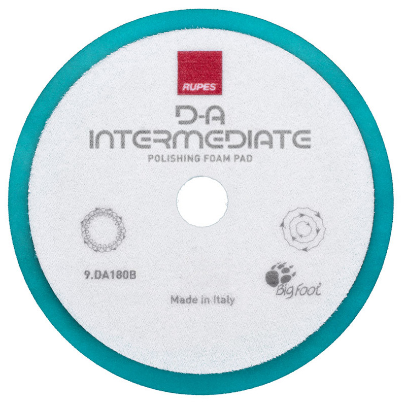 Rupes D-A Intermediate Pad - středně tvrdý leštící kotouč pro orbitální leštičky - Průměr: 180 mm